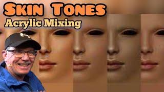 Mixing flesh tone acrylic painting: How to mix & match skin tones in painting