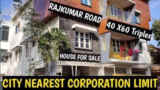 Luxurious 40x60 Triplex House FOR SALE on Rajkumar Road!