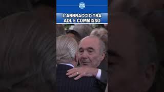 DE LAURENTIIS presente alla camera ardente di BARONE - Commozione e abbracci con COMMISSO | #shorts