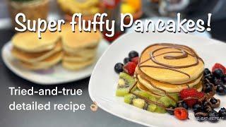 How to Make Fluffy American #Pancakes. Super delicious and beautiful Hot Cakes #pancakesrecipe!