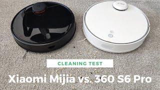 360 S9 vs. Xiaomi Mi Robot Vacuum Mop P (STYTJ02YM): Middle Pile Carpet Cleaning Test