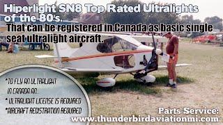 Hiperlight SN8 Staggerwing Biplane,Top rated ultralight aircraft of the early 1980s.