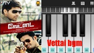 Vettai bgm/aarya/yuvan shankar raja /easy piano tutorial