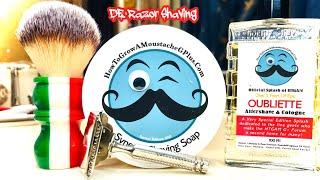 1912 GEM Junior SE Razor~Phoenix Shaving Oubliette~RazoRock Three Color Plissoft 24mm Brush. ￼