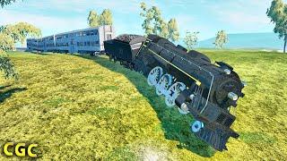 Steam train crashes BeamNG Drive