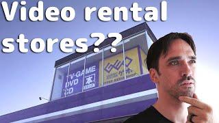 Japanese Video rental stores! Movie rentals, games, CDs! Aersion in Japan