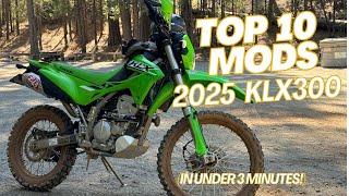 Top 10 Must-Have Mods for the 2025 Kawasaki KLX300 – Under 3 Minutes!  #klx300 #dualsportmotorcycle