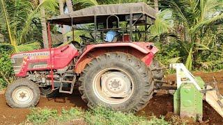 Mahindra 605 di goes to rotavator cultivater performance on solam land / mohantractor'slife