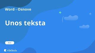 3. Unos teksta u Word