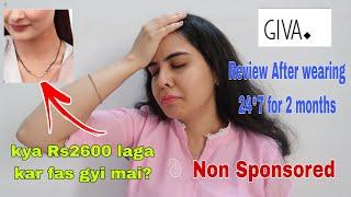 GIVA gold plated mangalsutra Review After wearing 24*7 for 2 months | Water Test | Results