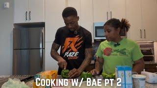 Teaching Babe How To Make Stuffed Bell Peppers….