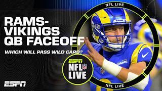 Stafford’s digs vs. Darnold’s deep throws: Which QB will win Rams-Vikings Wild Card?  | NFL Live