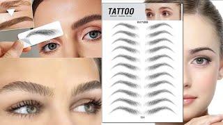 Tutorial Tips How To Paste Eyebrow Tattoo Authentic 4D Hair Figures Tattoo - Does It Work?