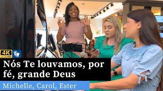 Nós Te louvamos, por fé, grande Deus | Hino 184 CCB | Ester, Carol e Michelle (Piano,canto)