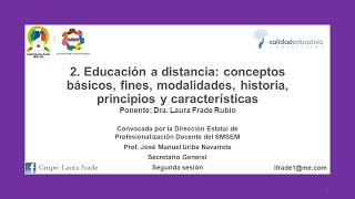 Educación a distancia: conceptos básicos, fines, modalidades, historia, principios y características