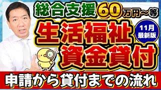 【60万円 生活資金貸付 非課税でなくても申請可能】申請から貸付の流れ/ 低所得者/ 高齢者/ 障害者世帯/ 生活支援費/ 就学支援費/ 保証人不要/ 免除と生保は利用できる？〈24年11月時点〉