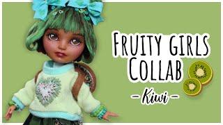 Kawaii kiwi doll repaint  Fruity Girls collab 