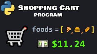 Python shopping cart program 