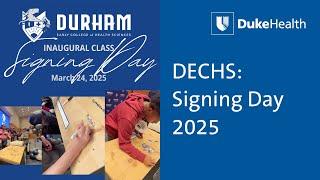 First Signing Day - Durham Early College of Health Sciences