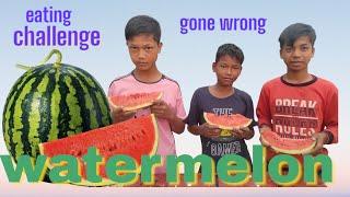 watermelon eating challenge gone wrong