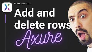 How to add and delete rows from a repeater in Axure RP 10