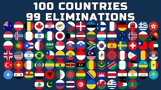 100 countries & 99 times eliminations marble race