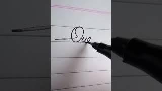 How to write Queen in cursive writing #cursive#writing#queen#khushicursivewriting#short