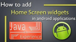 Home Screen Widgets in android tutorial with example