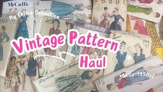 Vintage Pattern Haul | My ENTIRE Collection! 1940s-1960s patterns