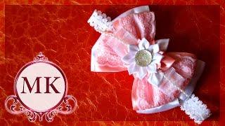 Повязка - БАНТ. МК. Канзаши. / DIY Kanzashi. Headband  BOW.