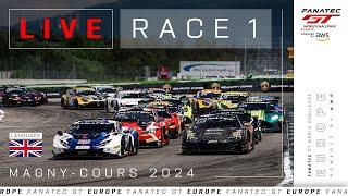 LIVE | Race 1 | Magny-Cours | Fanatec GT Europe 2024 (English)