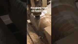 When I turn something that is too heavy for my small lathe I do the rough contouring on the router.