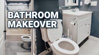 DIY SMALL BATHROOM MAKEOVER ON A BUDGET | BATHROOM REMODEL IDEAS UNDER $1,000 | DIY HOUSE PROJECTS