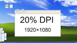 Windows XP with 20% DPI scaling at 1920×1080