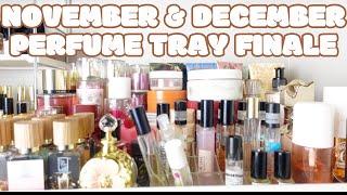 November & December Perfume Tray Finale|Monthly Perfume Tray Update|Apple & Caramel Fragrances