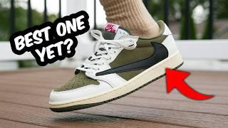 TRAVIS SCOTT Air Jordan 1 Low MEDIUM OLIVE Review & On Feet