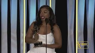 On-Stage Cat. 414 Speech -Raleshia Brumfield, WBBM = Diversity/Equity/Inclusion - 2024 Chgo/MW Emmys