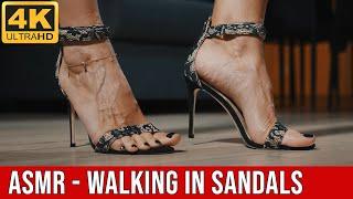 [ASMR] Walking and Whispering in Heeled Sandals - High Heels