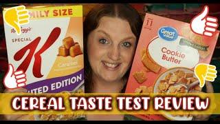 Cereal Taste Test Review || Special K Caramel Cereal || Walmart Great Value Cookie Butter Cereal