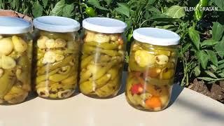 Famous Bulgarian pickled hot peppers  Crispy, aromatic and very tasty! 