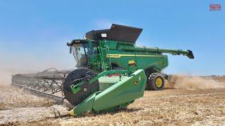 JOHN DEERE X9 1100 Combines Harvesting 12,000 Acres of Wheat