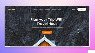 Travel Agency Website Landing Page Design. File is available in Figma, Adobe XD, and Sketch.