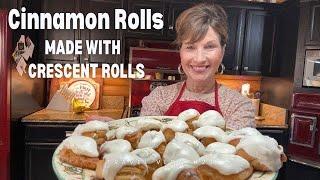 How To Make Cinnamon Rolls Using Crescent Rolls Great For Christmas ​⁠  ​⁠@ourforeverfarm