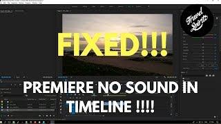 NO SOUND In Premiere CC 2018 - Fixed QUICKLY - Thanks GOD - premiere not importing audio