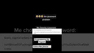 When you enter wrong password  #programming #shorts #youtubeshorts #developer #funny #youtube