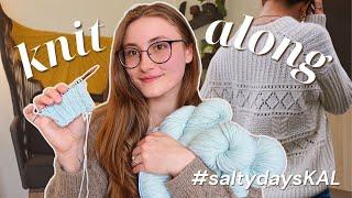 swatch with me for the #SaltyDaysKAL  KAL Announcement! (knit & chat)