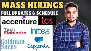 Breaking Updates | Mass Hirings | Accenture , Goldman Sachs , TCS , Capgemini , Wipro Elite