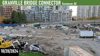 10/28/2024 GRANVILLE BRIDGE CONNECTOR Construction Zone at the Downtown Loops, Vancouver, BC