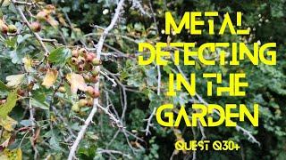 Metal detecting in the garden with my Quest Q30+ Devon, England