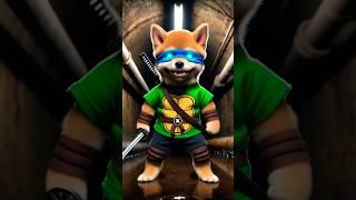 Cute dog was misunderstood for Ninja Turtle  #dog #cartoon #funny